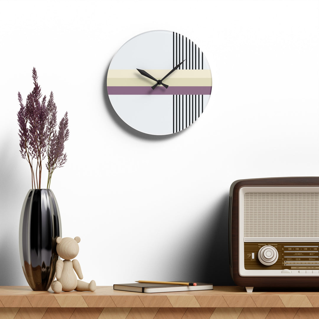 Modern Stripes Acrylic Wall Clock